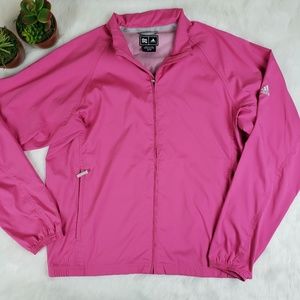 Adidas pink windbreaker light jacket size medium